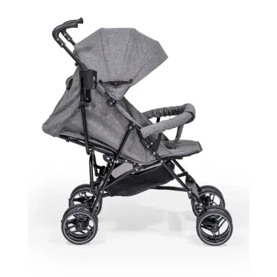 Duux Siena 0-3 Yaş Hafif Puset Baston Bebek Arabası Tam Yatar – Ön Barlı Gri - 2