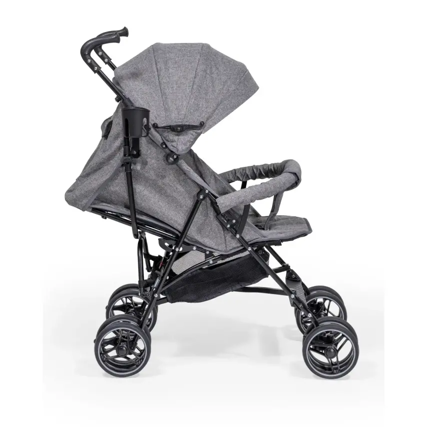 Duux Siena 0-3 Yaş Hafif Puset Baston Bebek Arabası Tam Yatar – Ön Barlı Gri - 2