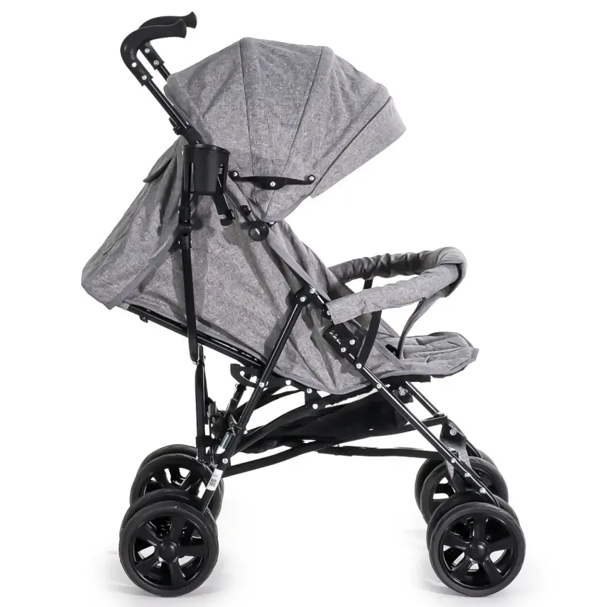 Duux Siena 0-3 Yaş Hafif Puset Baston Bebek Arabası Tam Yatar – Ön Barlı Gri - 3
