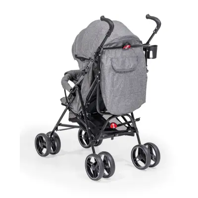 Duux Siena 0-3 Yaş Hafif Puset Baston Bebek Arabası Tam Yatar – Ön Barlı Gri - 10