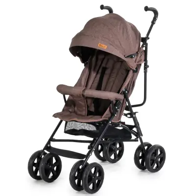 Duux Siena 0-3 Yaş Hafif Puset Baston Bebek Arabası Tam Yatar – Ön Barlı Kahverengi - 2