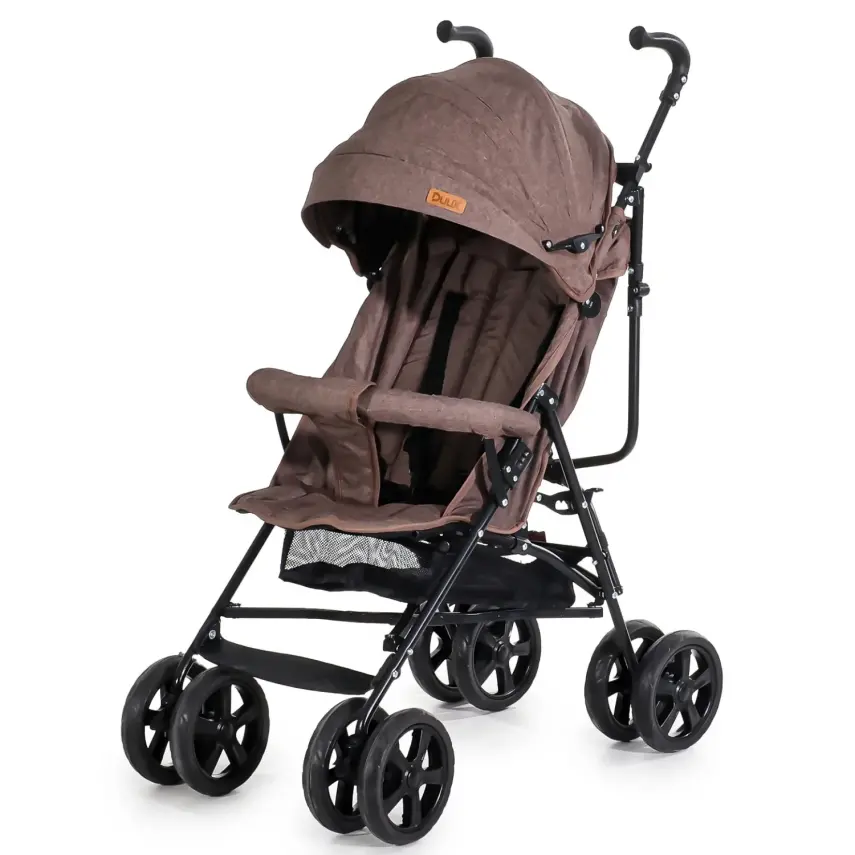 Duux Siena 0-3 Yaş Hafif Puset Baston Bebek Arabası Tam Yatar – Ön Barlı Kahverengi - 2
