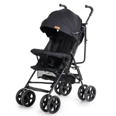 Duux Siena 0-3 Yaş Hafif Puset Baston Bebek Arabası Tam Yatar – Ön Barlı  Siyah (1)