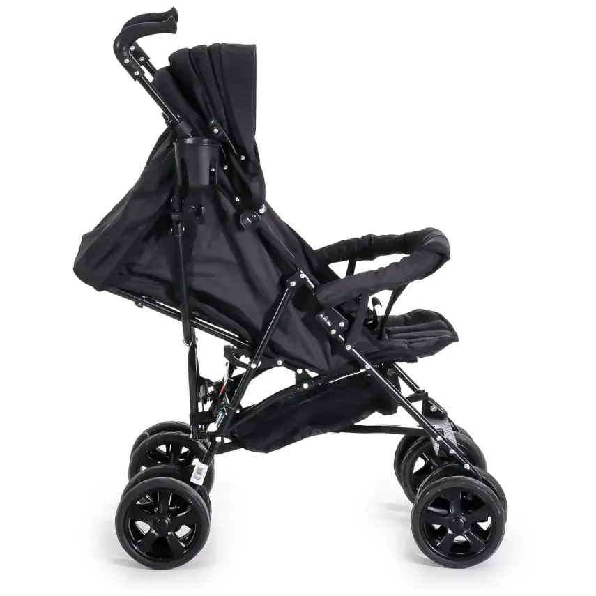 Duux Siena 0-3 Yaş Hafif Puset Baston Bebek Arabası Tam Yatar – Ön Barlı  Siyah - 6