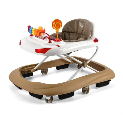 Duux Tobby Oyuncaklı Müzikli 3 Kademeli Örümcek Bebek Yürüteci Kahverengi - 3