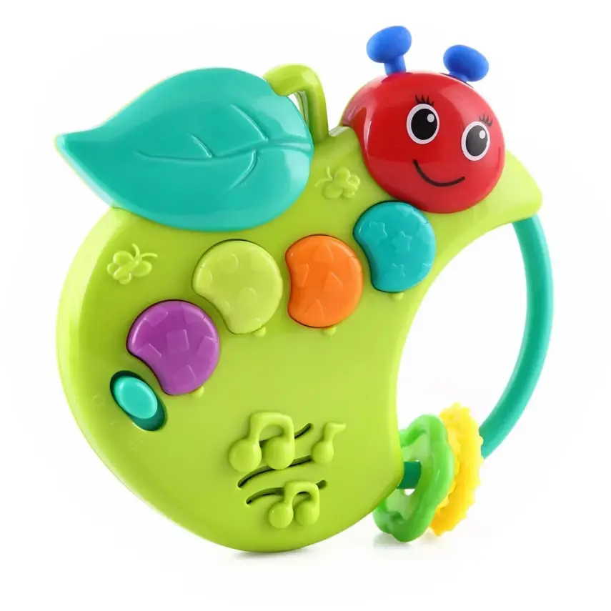 Eğlenceli Elma Tırtılı - Işıklı Müzikli Diş Kaşıyıcı ve Çıngırak - 1