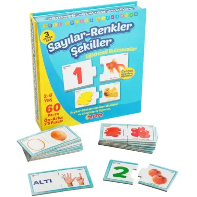 Eğlenceli Sayılar -Renkler-Şekiller Puzzle Gerçek Resim