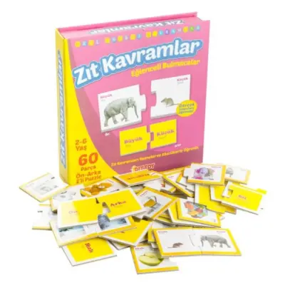 Eğlenceli Zıt Kavramlar Puzzle Gerçek Resim (1)