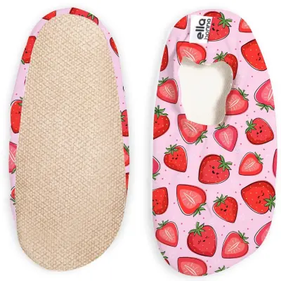 Ella Bonna Unisex Deniz Patiği Kaydırmaz Taban Çilekler - 3