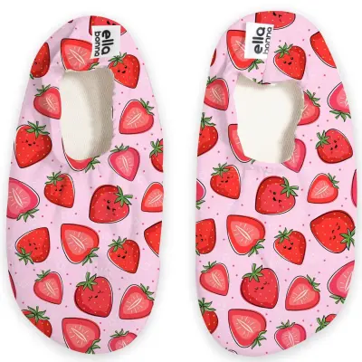 Ella Bonna Unisex Deniz Patiği Kaydırmaz Taban Çilekler 