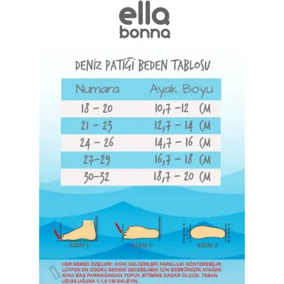 Ella Bonna Unisex Deniz Patiği Kaydırmaz Taban Deniz - 7