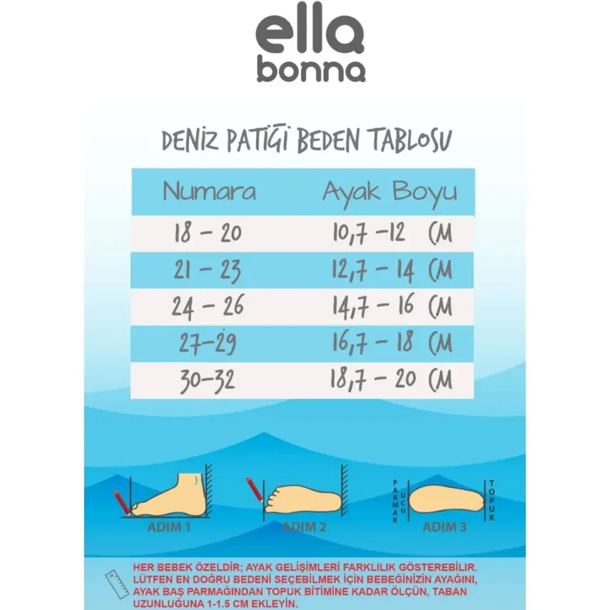 Ella Bonna Unisex Deniz Patiği Kaydırmaz Taban Kapodokya - 4