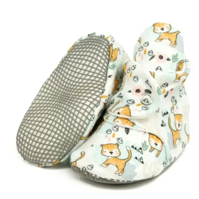 Ella Bonna Unisex Ev Botu Organik Pamuk Kaydırmaz Taban Kedi - 11