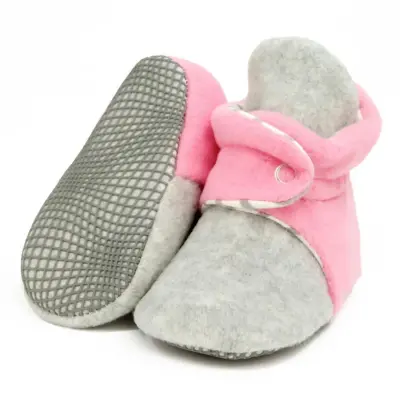 Ella Bonna Unisex Panduf Kaydırmaz Taban Gri - Pembe 