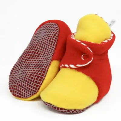 Ella Bonna Unisex Panduf Kaydırmaz Taban Sarı - Kırmızı