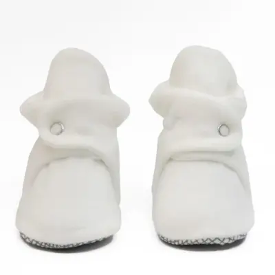 Ella Bonna Unisex Panduf Organik Pamuk Kaydırmaz Taban Beyaz - 11