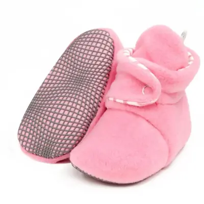 Ella Bonna Unisex Panduf Organik Pamuk Kaydırmaz Taban Pembe 