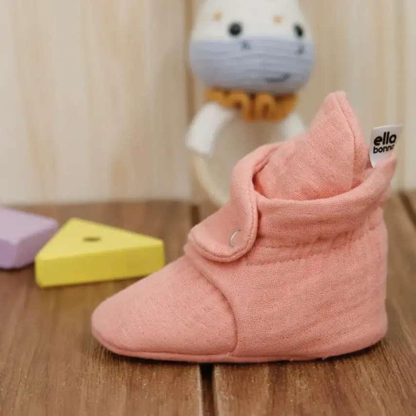 Ella Bonna Unisex Panduf Organik Pamuk Müslin Gül Kurusu - 10