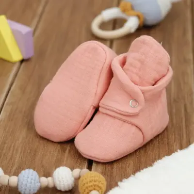 Ella Bonna Unisex Panduf Organik Pamuk Müslin Gül Kurusu - 13