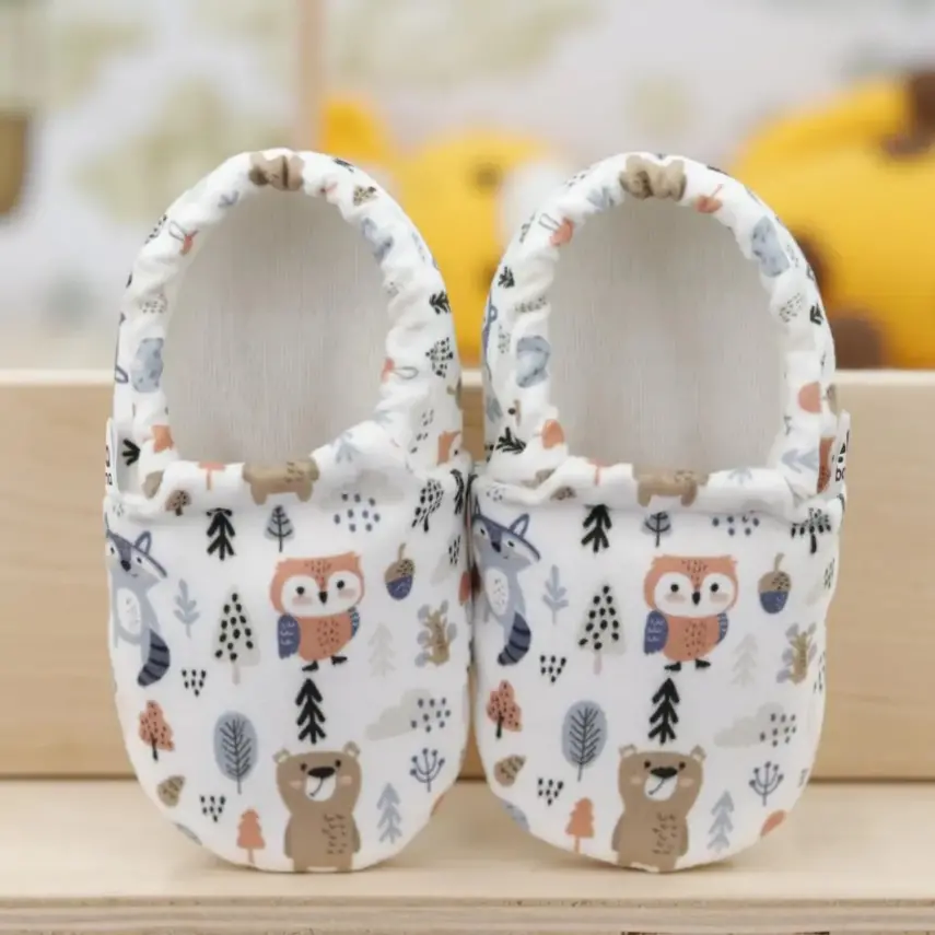 Ella Bonna Unisex Patik Kaydırmaz Taban Karışık Orman Hayvanları - 4