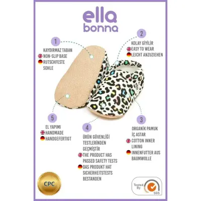 Ella Bonna Unisex Patik Kaydırmaz Taban Karışık Renk - 24