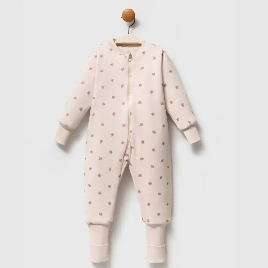 Ella Bonna Uyku Tulumu Çoraplı 2,5 Tog Bej Flowers - 1