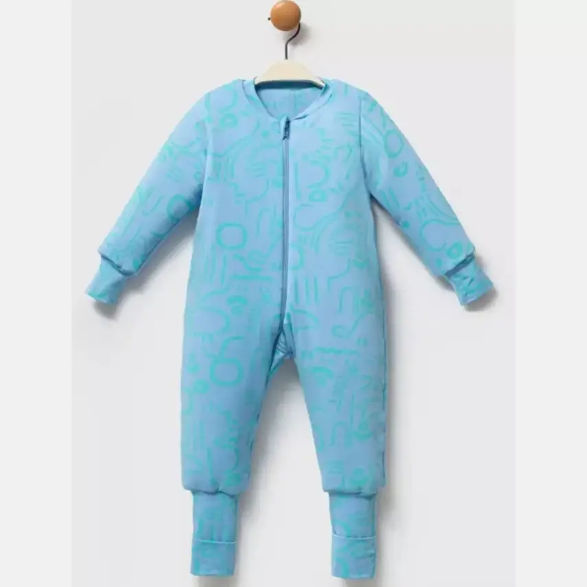 Ella Bonna Uyku Tulumu Çoraplı 2,5 Tog Desenli Mavi - 1