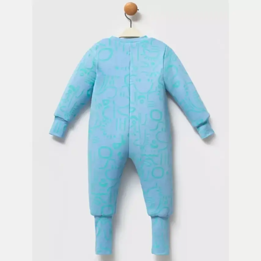 Ella Bonna Uyku Tulumu Çoraplı 2,5 Tog Desenli Mavi - 3