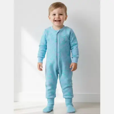 Ella Bonna Uyku Tulumu Çoraplı 2,5 Tog Desenli Mavi - 4