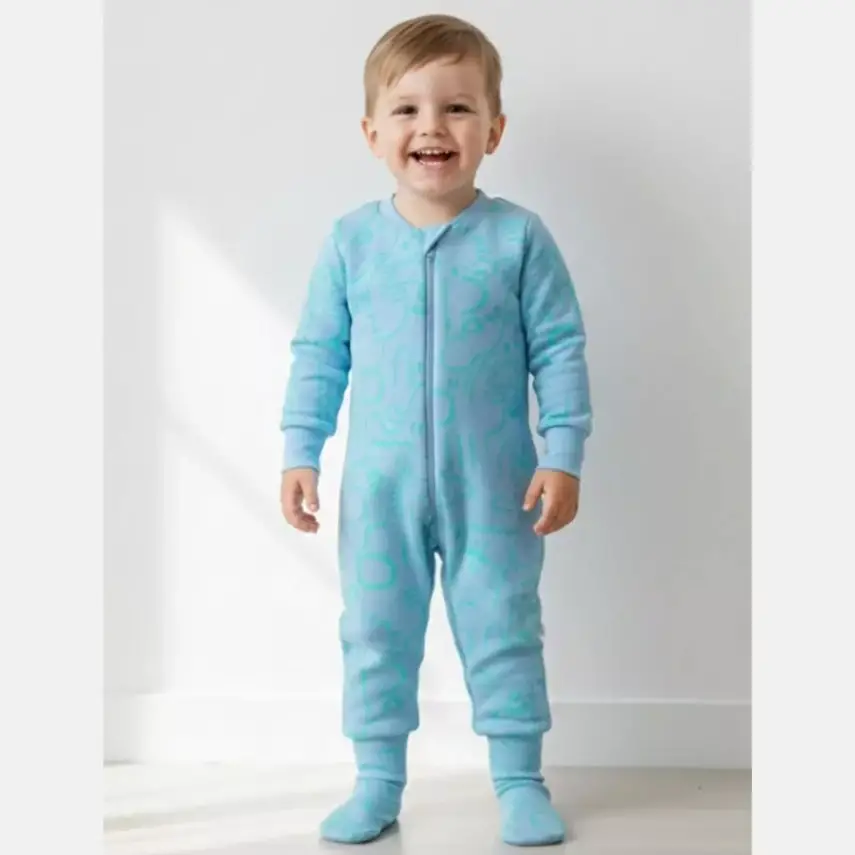 Ella Bonna Uyku Tulumu Çoraplı 2,5 Tog Desenli Mavi - 4