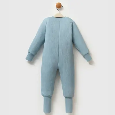 Ella Bonna Uyku Tulumu Çoraplı 2,5 Tog Jakarlı Mavi - 11