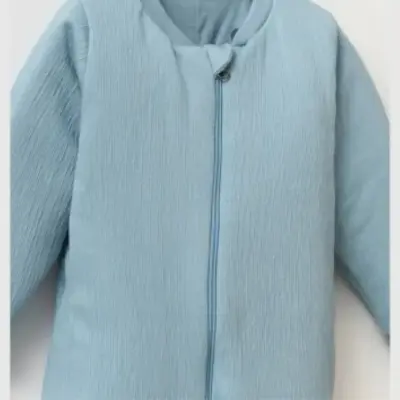 Ella Bonna Uyku Tulumu Çoraplı 2,5 Tog Jakarlı Mavi - 6