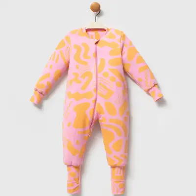 Ella Bonna Uyku Tulumu Çoraplı 2,5 Tog Pembe - Turuncu