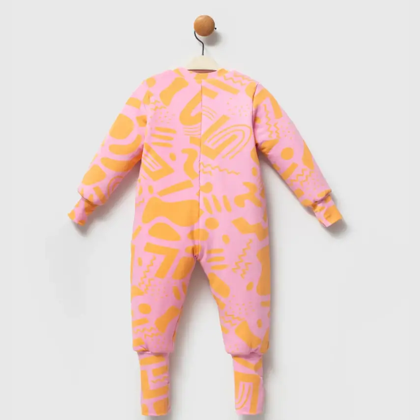 Ella Bonna Uyku Tulumu Çoraplı 2,5 Tog Pembe - Turuncu - 2