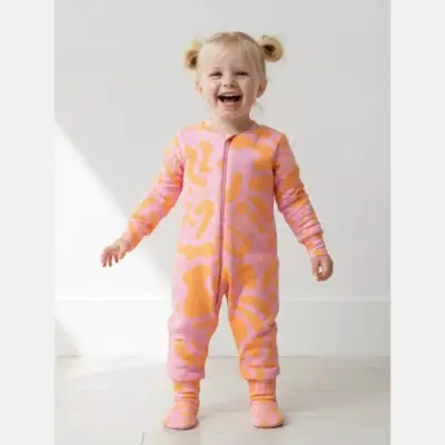 Ella Bonna Uyku Tulumu Çoraplı 2,5 Tog Pembe - Turuncu - 4