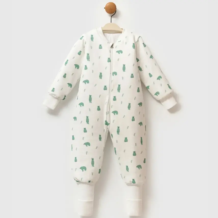 Ella Bonna Uyku Tulumu Çoraplı 2,5 Tog Yeşil Ayıcık - 1