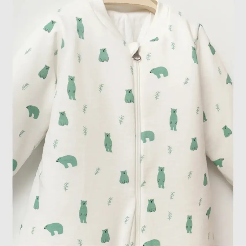 Ella Bonna Uyku Tulumu Çoraplı 2,5 Tog Yeşil Ayıcık - 6