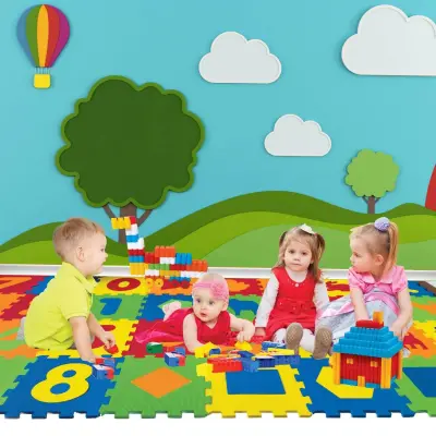 Eva Puzzle Oyun Matı Geometrik Şekiller 7mm 33x33 (1)