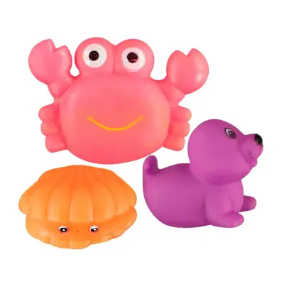 Filede 3'lü Banyo Oyuncağı Kabuklu Deniz Hayvanları Seti - 1