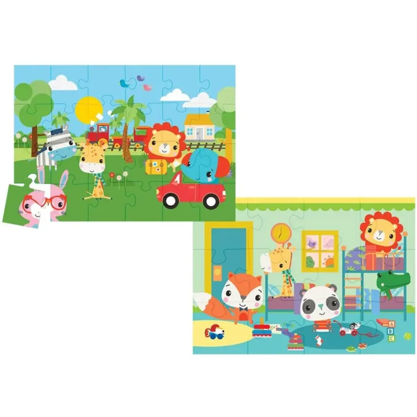 Fisher Price Baby Puzzle Railway & Bedtime 2in1 24 Parça - 2