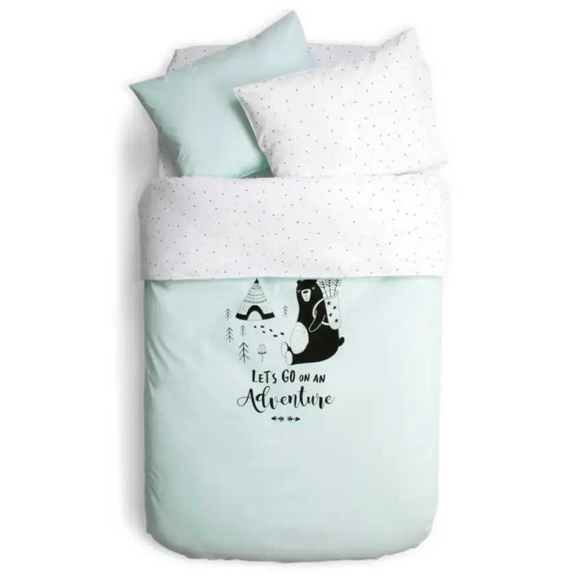 Funna Baby Lets Go Nevresim Takımı 100x150cm Mint - 1