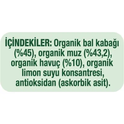 Gerber Organik Balkabaklı Muzlu Havuçlu Meyve Püresi 90 gr*2 - 5
