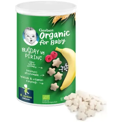 Gerber Organik Buğday Ve Pirinç Bebek Atıştırmalığı 35 gr 8+ Ay - 2