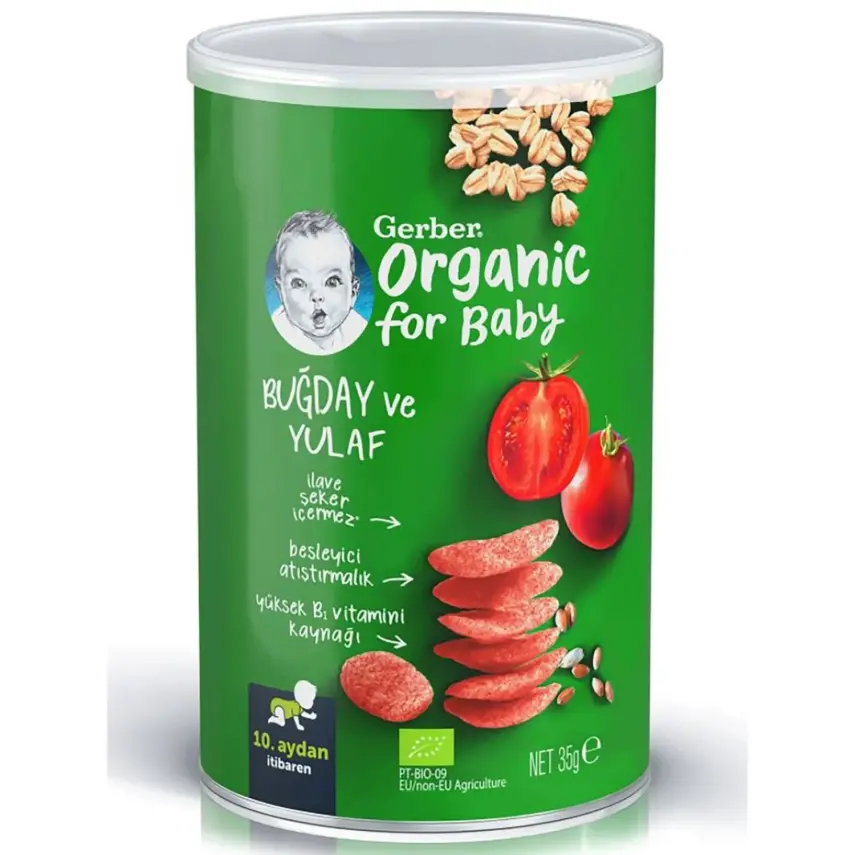 Gerber Organik Buğday Ve Yulaf Bebek Atıştırmalığı 35 gr 10+ Ay - 4