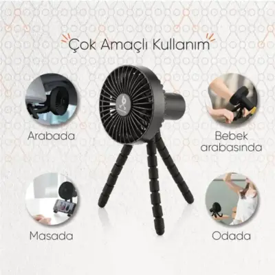 Gezenbebe Çok Fonksiyonlu Bebek Arabası Fanı - 6