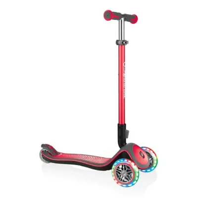 Globber Elite Deluxe Işıklı Scooter Kırmızı