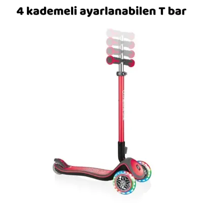 Globber Elite Deluxe Işıklı Scooter Kırmızı - 2