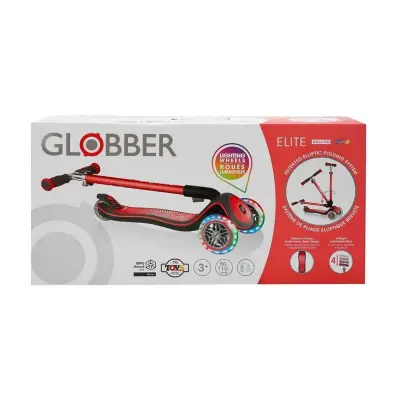 Globber Elite Deluxe Işıklı Scooter Kırmızı - 5