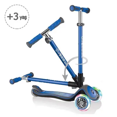 Globber Elite Deluxe Işıklı Scooter Lacivert - 4