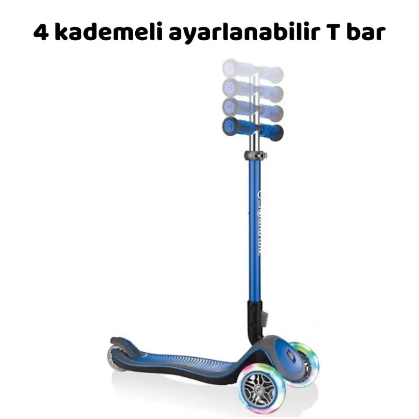 Globber Elite Deluxe Işıklı Scooter Lacivert - 7